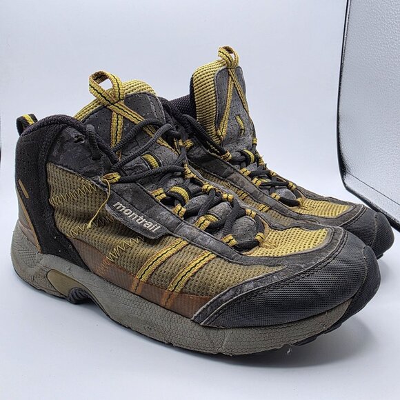 Montrail Namche Mid Mens Size 11 Yellow Black Hiking Boots Casual Outdoors Camp